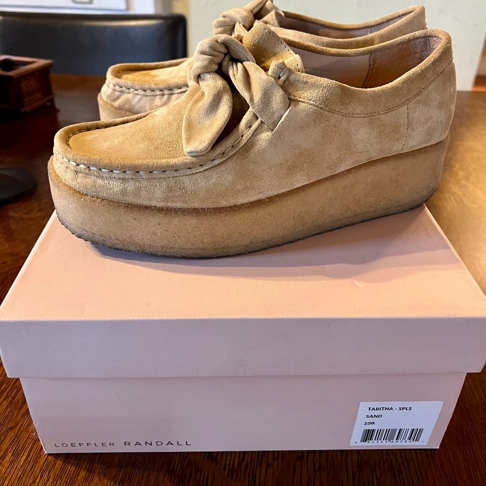 Loeffler Randall Tabitha Knotted Chukka Shoe in Sand size 10